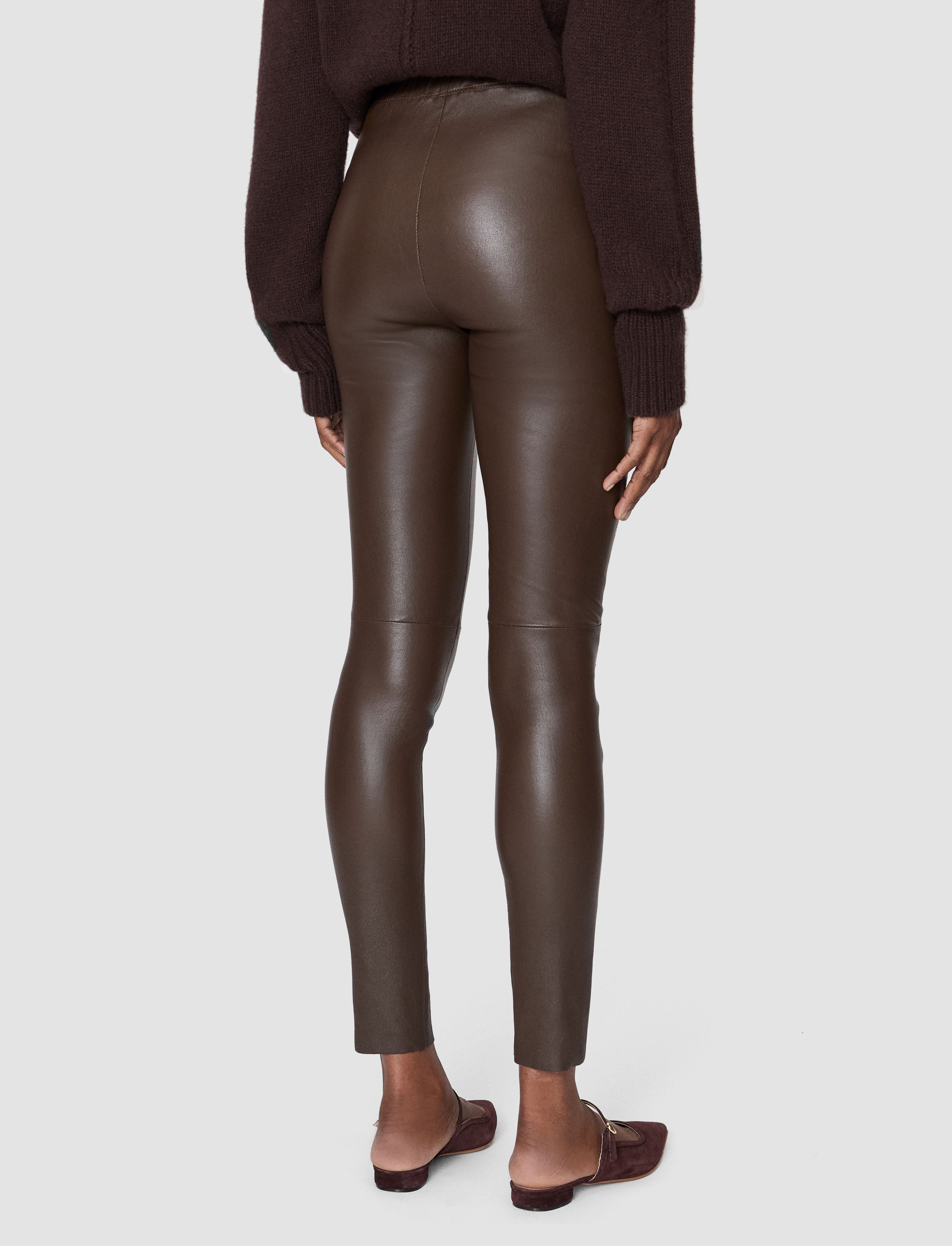 feelcycle レギンス レザー Leather Stretch レギンス - 茶色 | JOSEPH JP