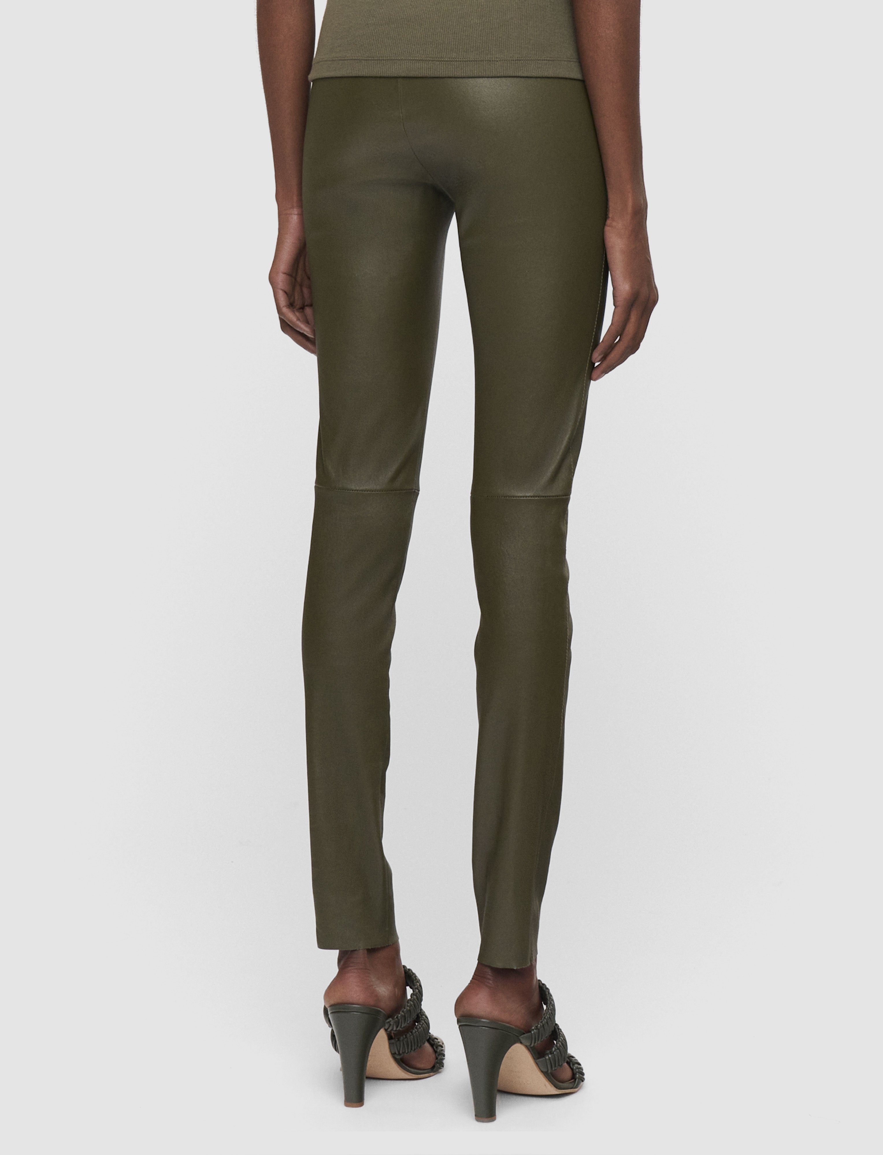 green-leather-stretch-leggings-JOSEPH