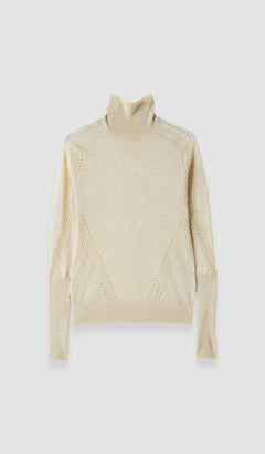 Gold Leblanc Lurex Knit Jumper - Joseph