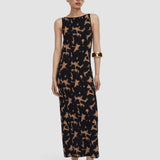 Brown Lecate Tortoise Knit Dress - Joseph