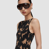 Brown Lecate Tortoise Knit Dress - Joseph