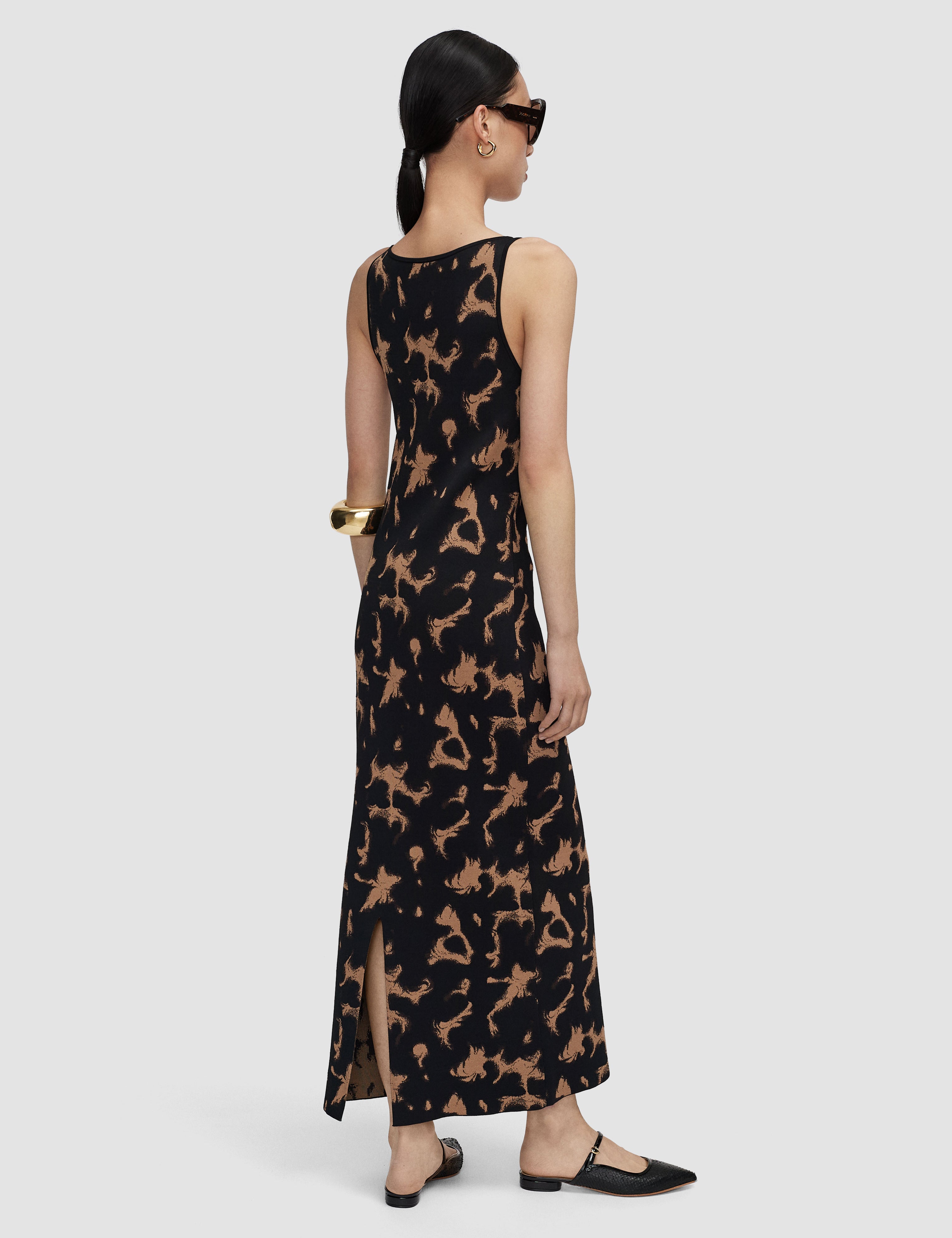 Brown Lecate Tortoise Knit Dress - Joseph
