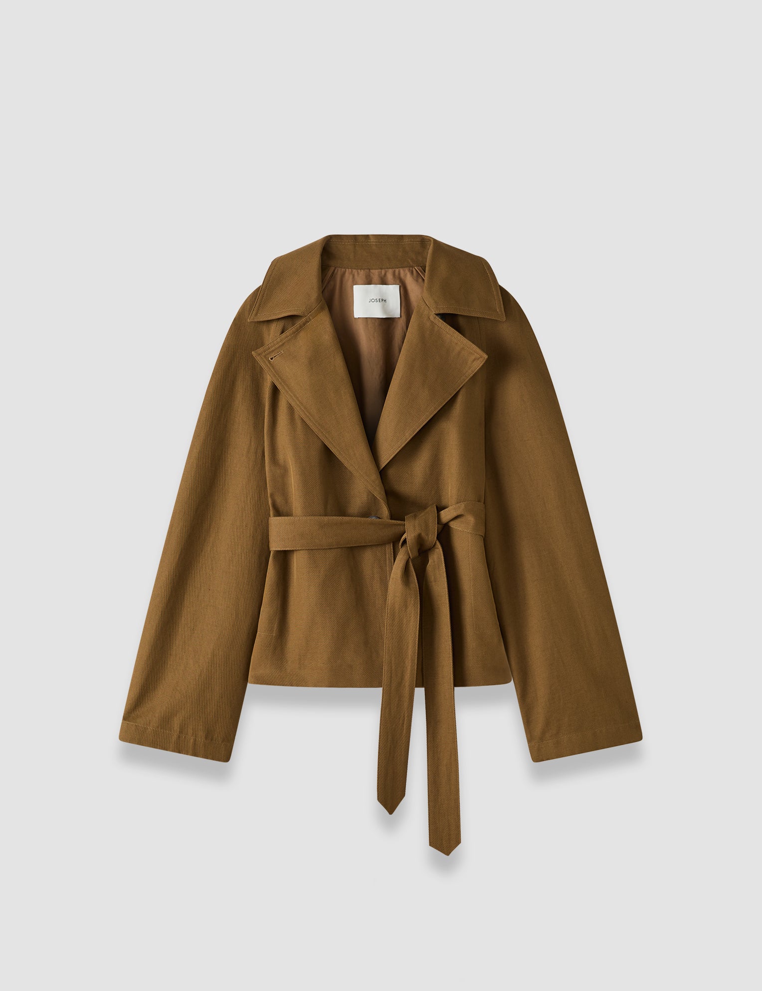 Brown Leda Cotton Twill Jacket - Joseph