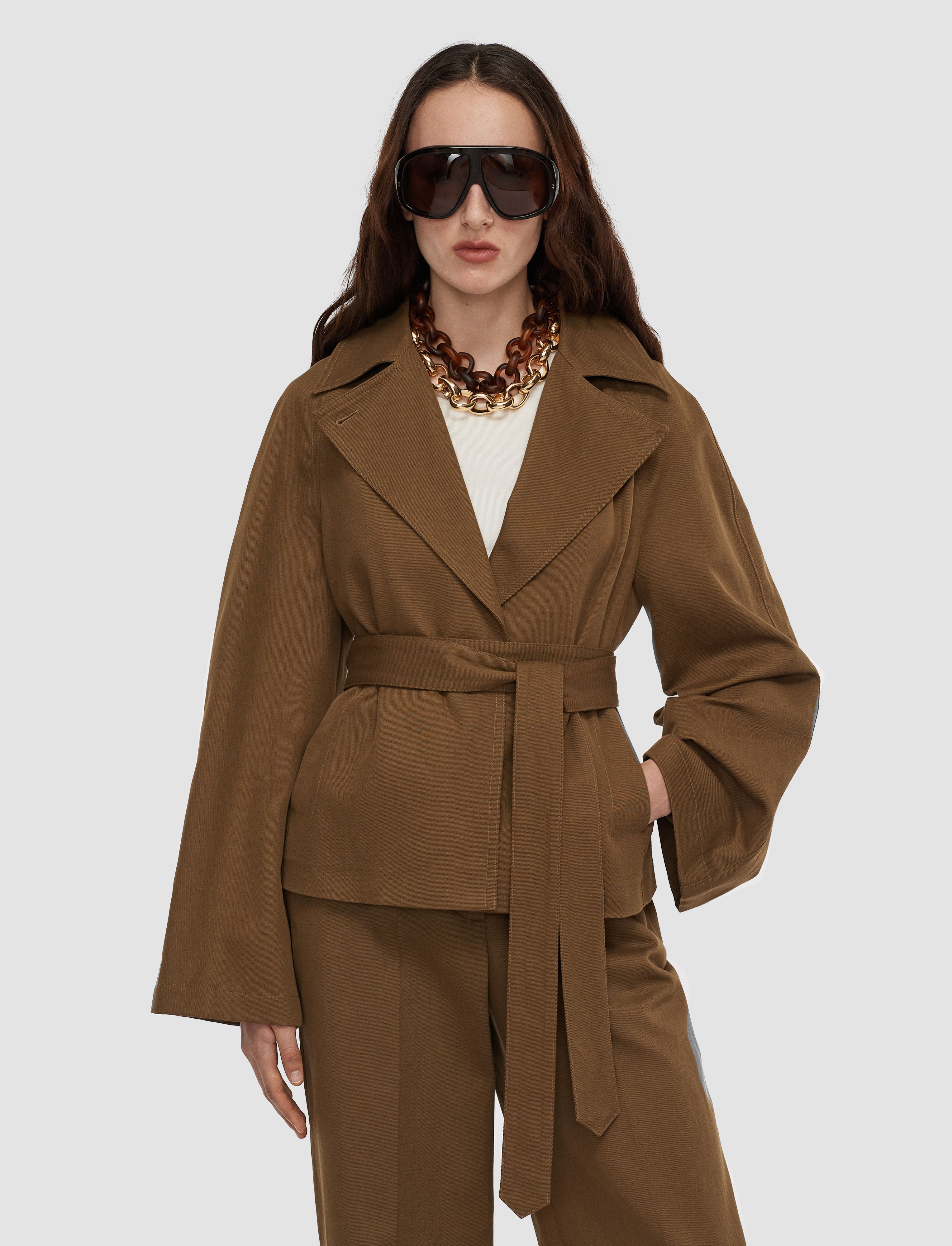 brown-leda-cotton-twill-jacket-JOSEPH