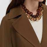 Brown Leda Cotton Twill Jacket - Joseph
