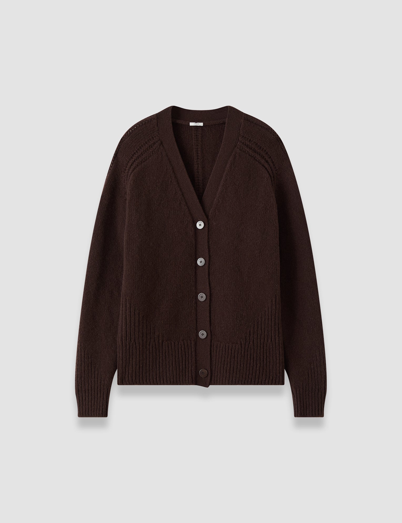 Brown Lele Lotfy Cashmere Cardigan - Joseph