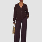 Brown Lele Lotfy Cashmere Cardigan - Joseph
