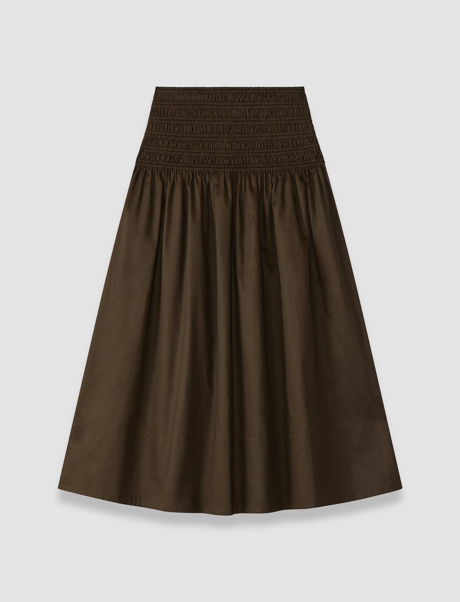 marron-jupe-en-satin-leona-coton-JOSEPH