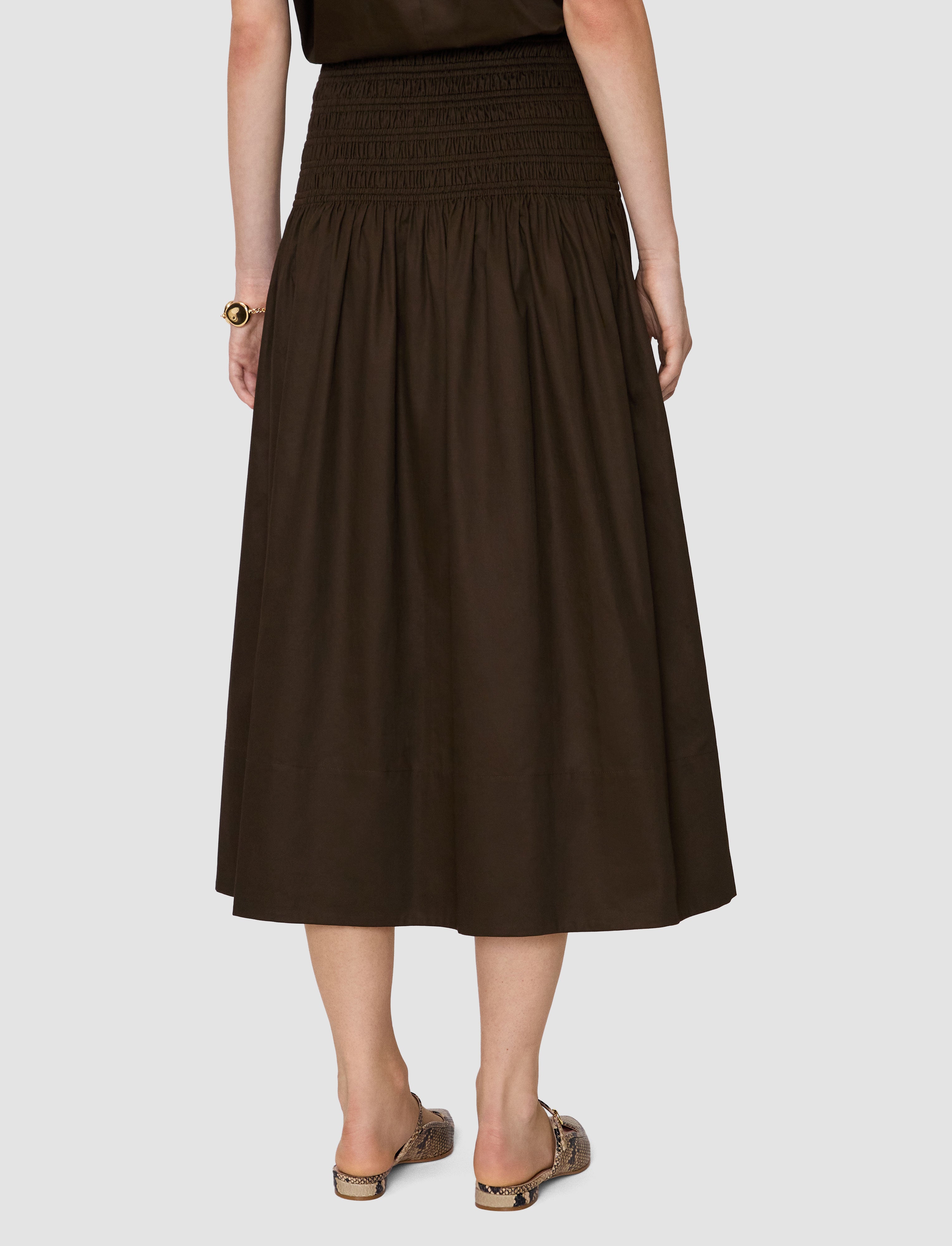brown-leona-cotton-sateen-skirt-JOSEPH