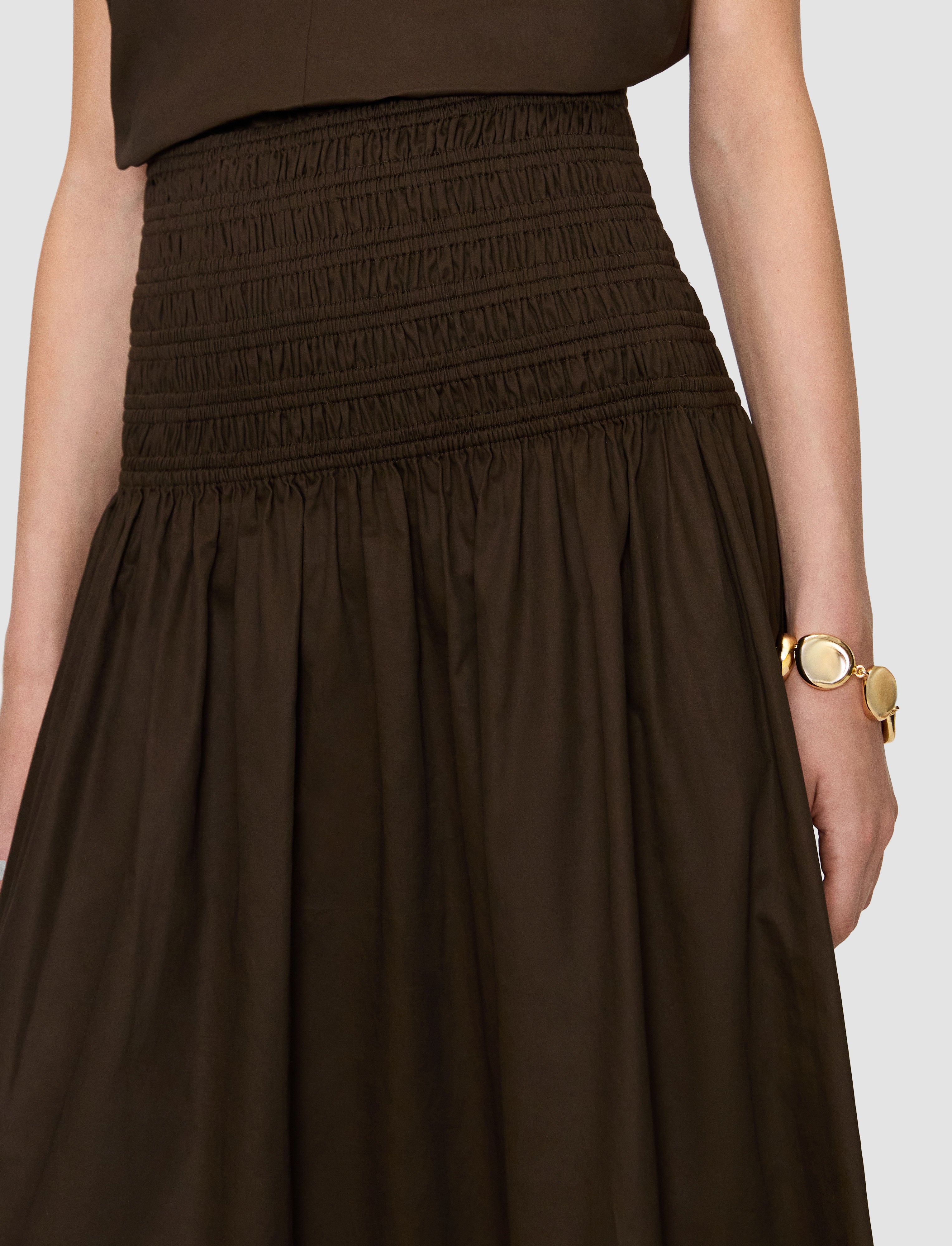 brown-leona-cotton-sateen-skirt-JOSEPH