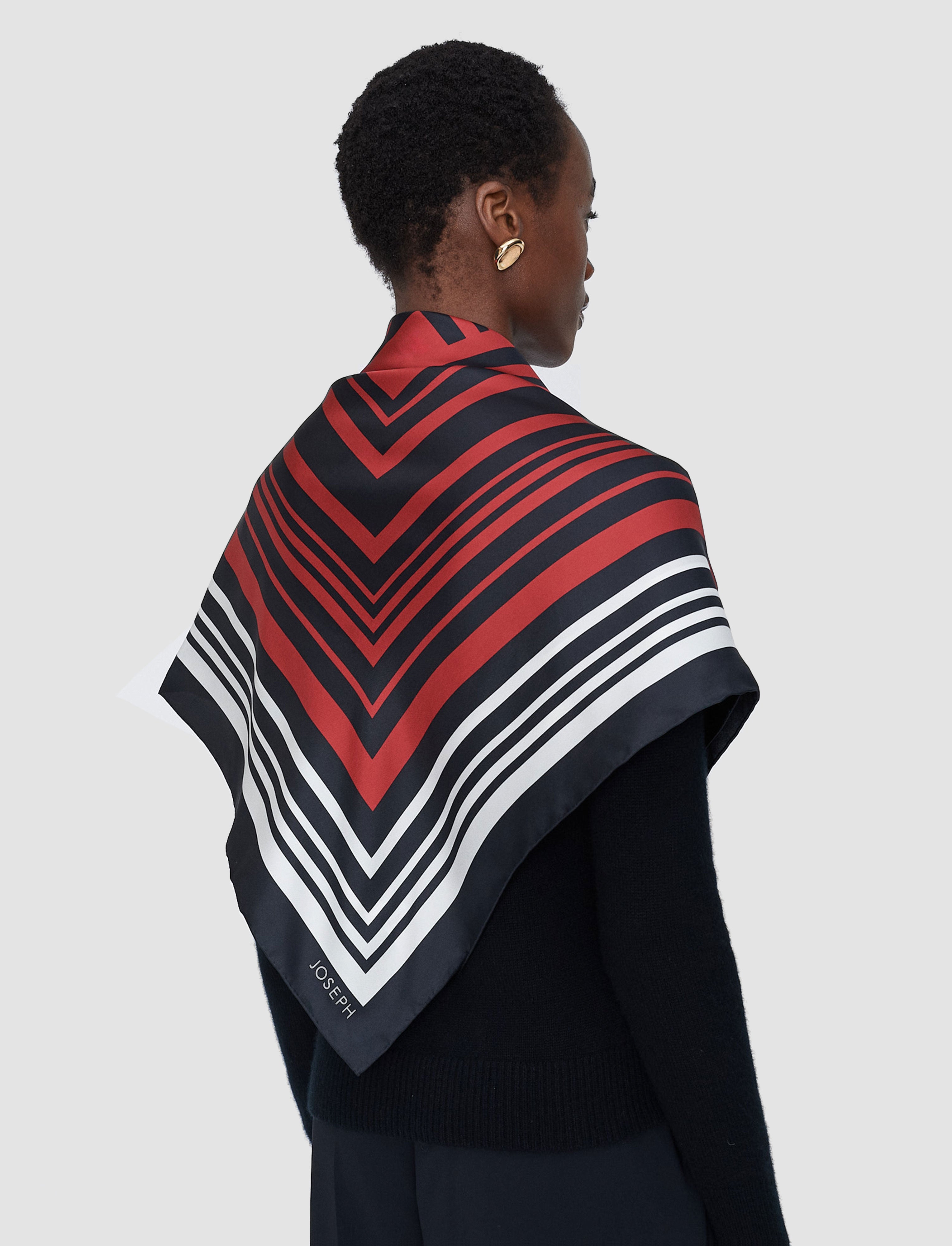 Lexi Silk Scarf in Red | JOSEPH US