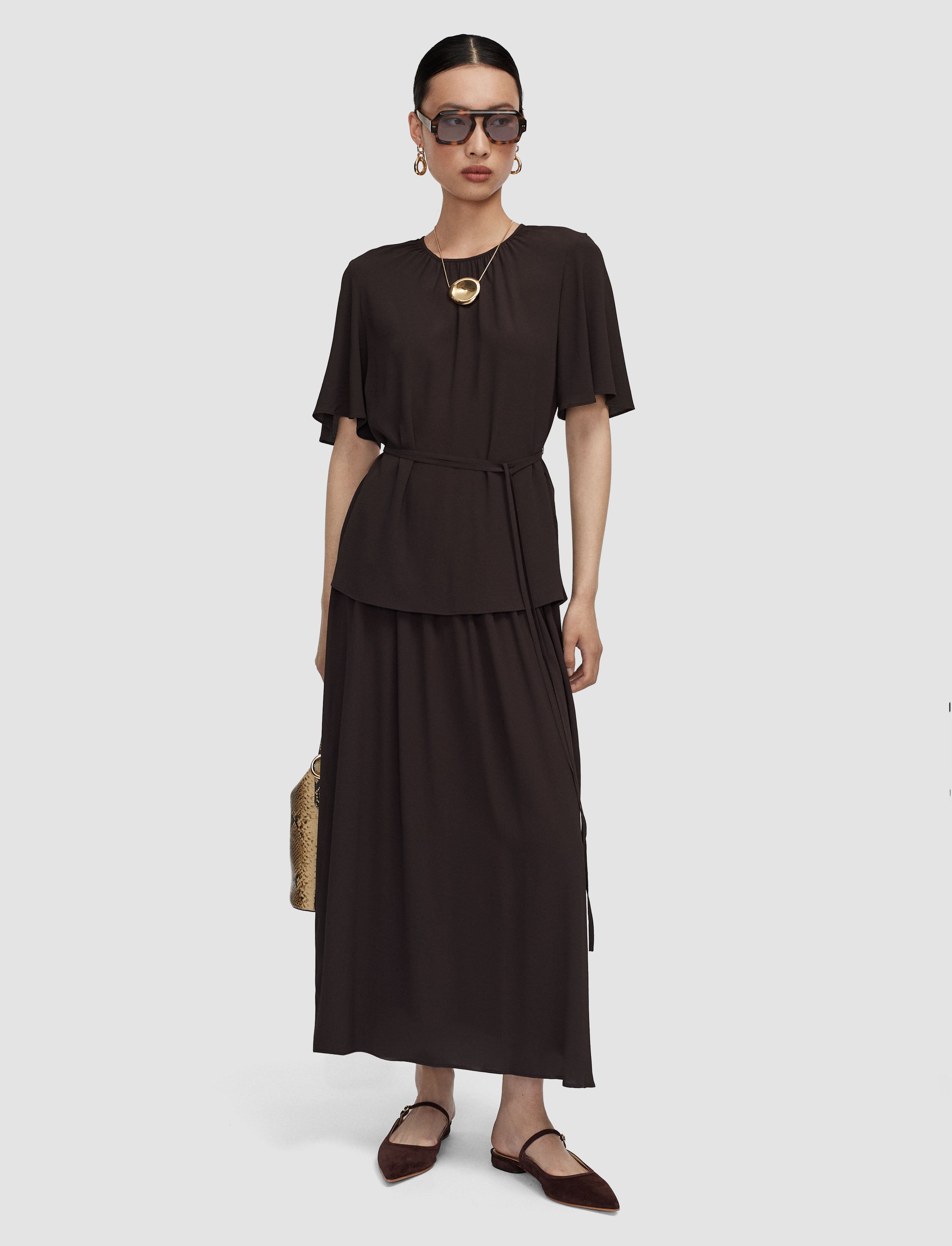 marron-top-libby-en-crepe-melange-de-soie-JOSEPH