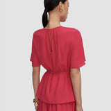 Pink Libby Silk Blend Crepe Top - Joseph