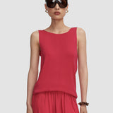 Pink Libby Silk Blend Crepe Top - Joseph