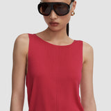 Pink Libby Silk Blend Crepe Top - Joseph