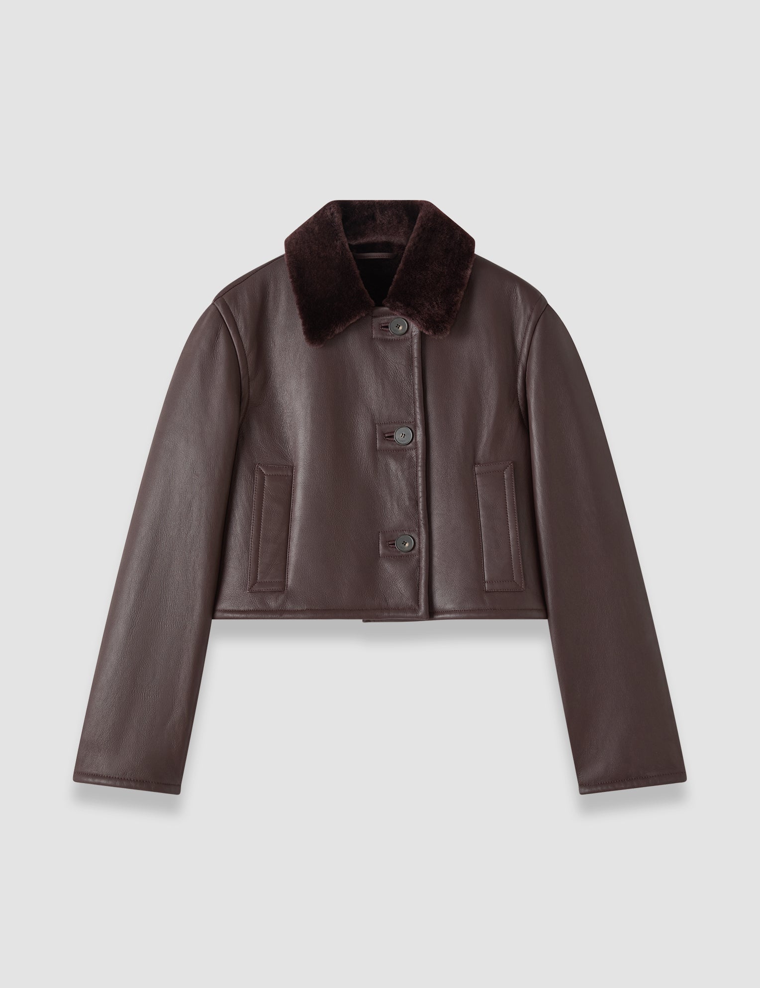 Purple Liri Natural Shearling Jacket - Joseph
