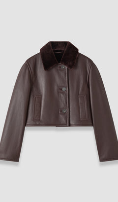 Purple Liri Natural Shearling Jacket - Joseph
