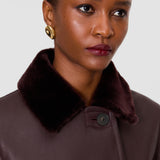 Purple Liri Natural Shearling Jacket - Joseph