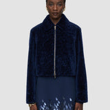 Blue Liris Short Haired Shearling Coat - Joseph