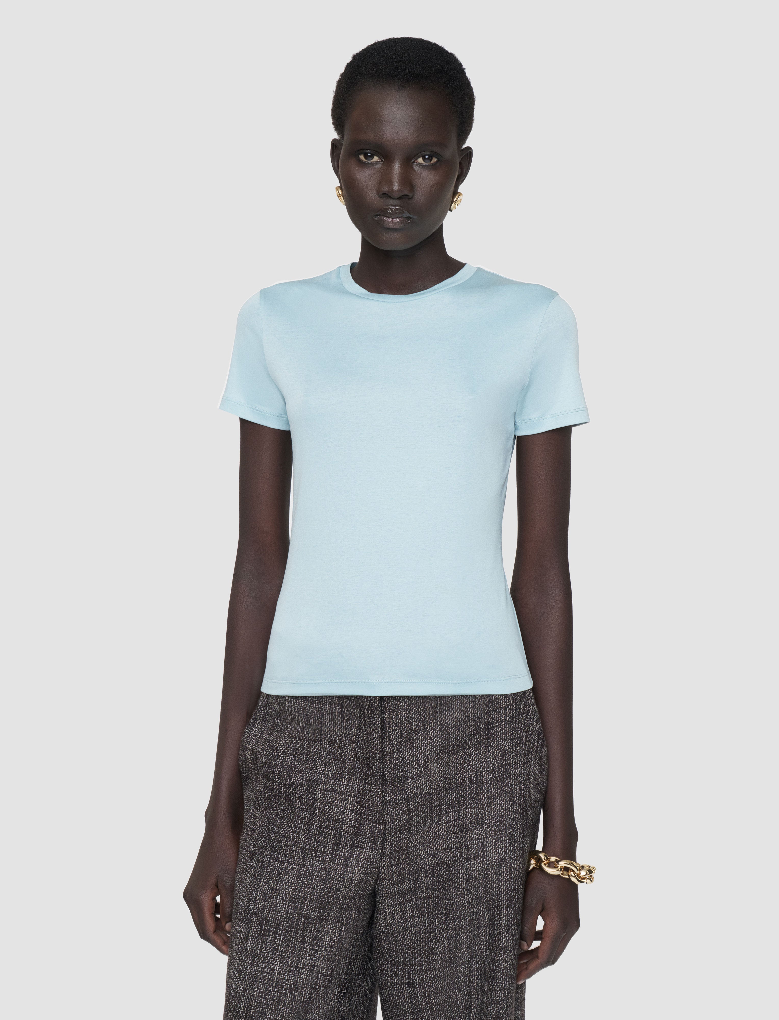 bleu-t-shirt-livia-en-jersey-JOSEPH