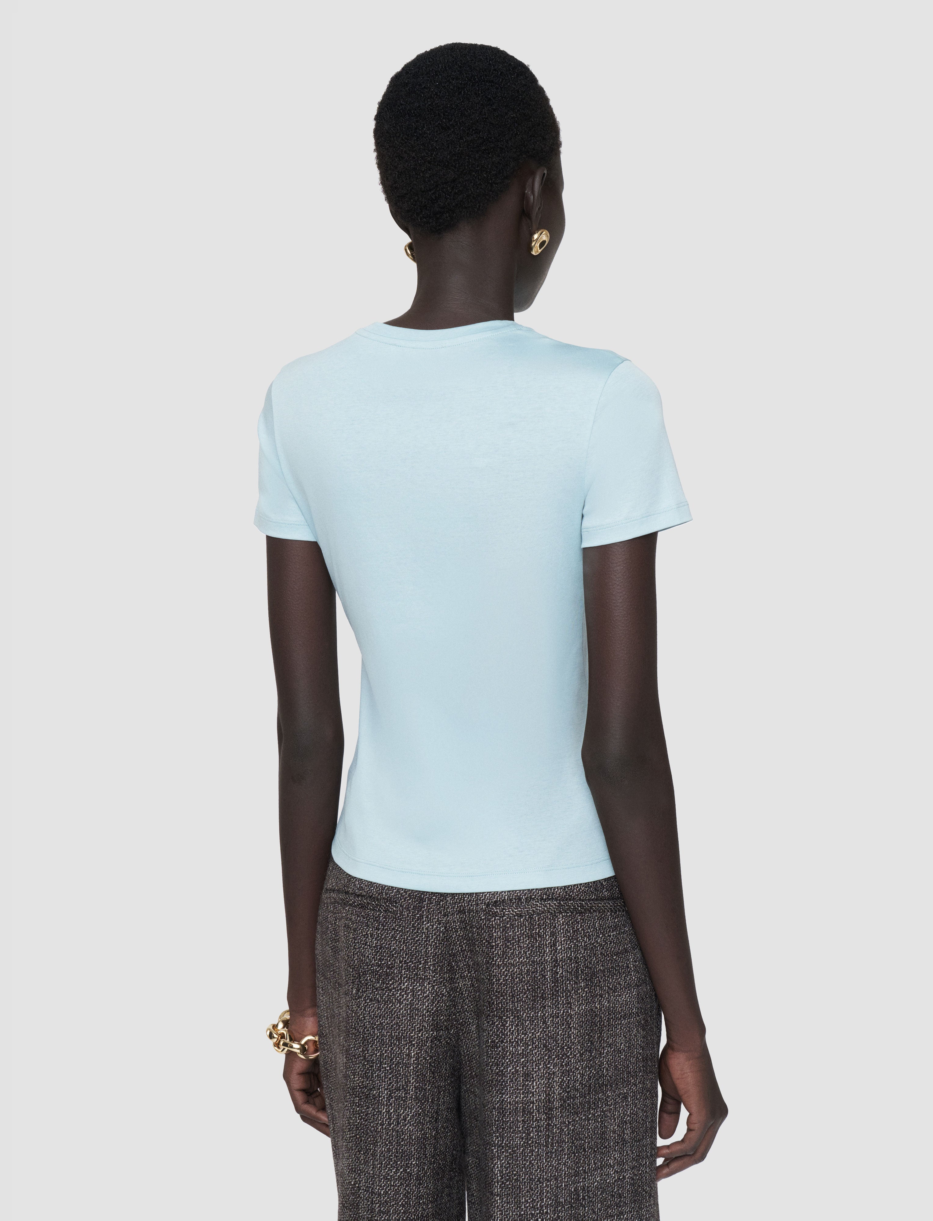 bleu-t-shirt-livia-en-jersey-JOSEPH