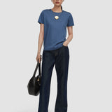 Blue Livia Mercerised Cotton Top - Joseph