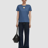 Blue Livia Mercerised Cotton Top - Joseph
