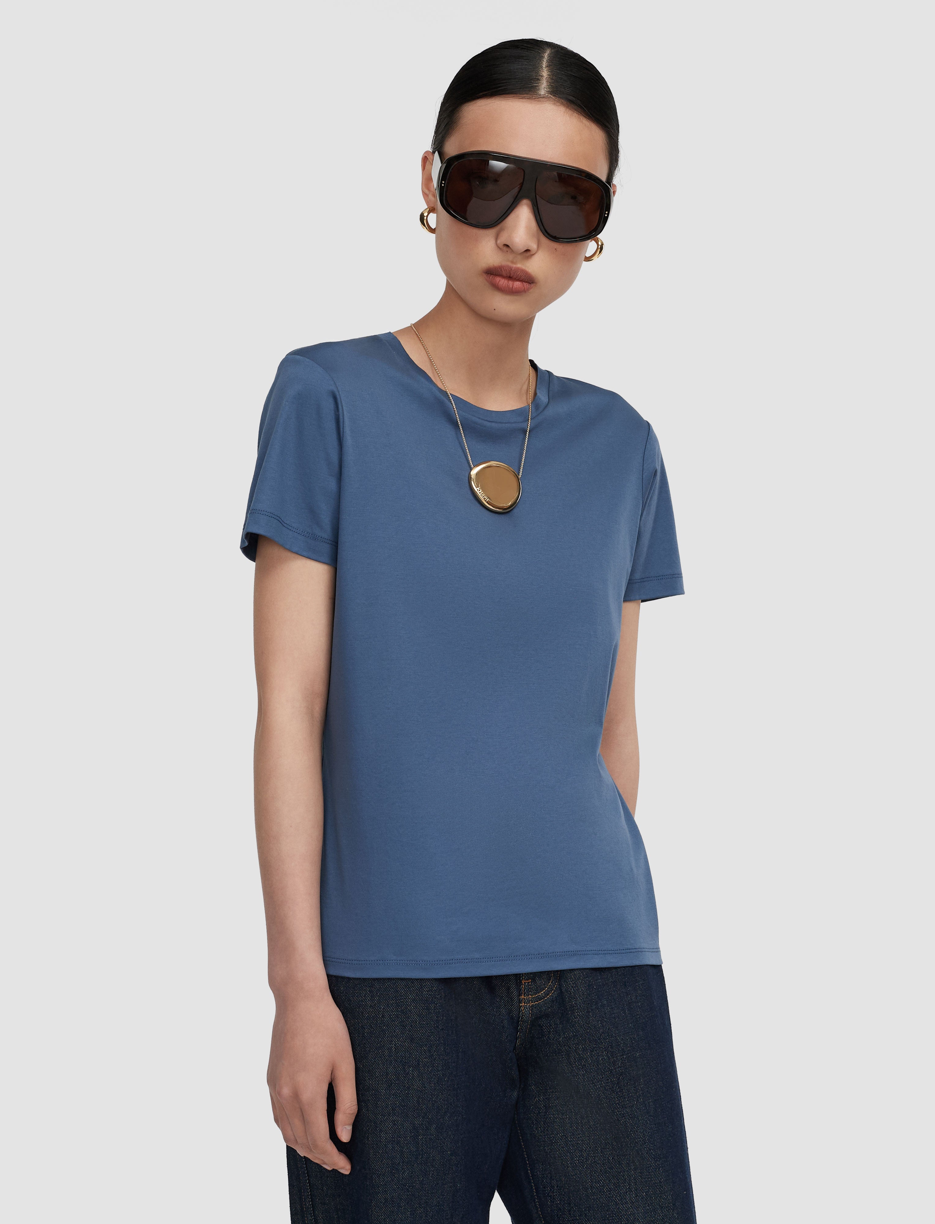 blue-livia-mercerised-cotton-t-shirt-JOSEPH