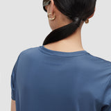 Blue Livia Mercerised Cotton Top - Joseph