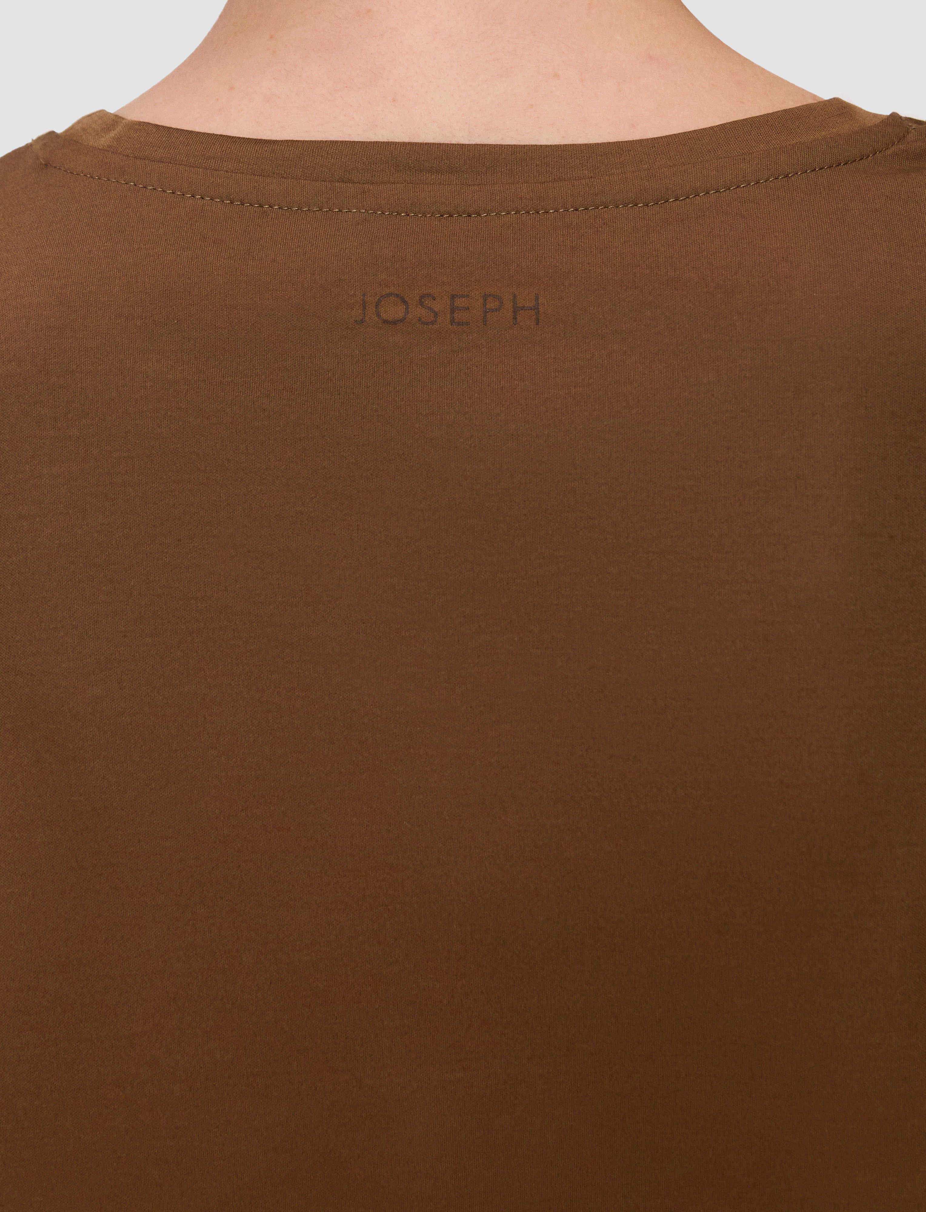 marron-t-shirt-livia-en-coton-mercerise-JOSEPH