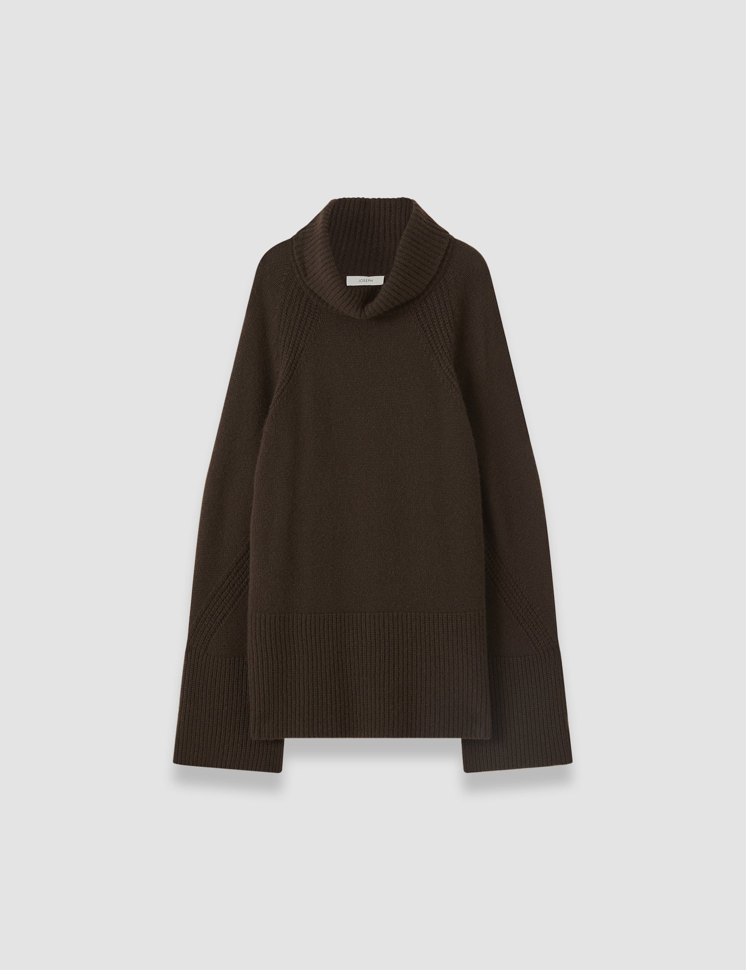 Brown Loftus Pure Cashmere High Neck Jumper - Joseph