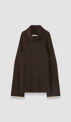 Brown Loftus Pure Cashmere High Neck Jumper - Joseph