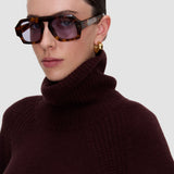 Purple Loftus Pure Cashmere High Neck Jumper - Joseph