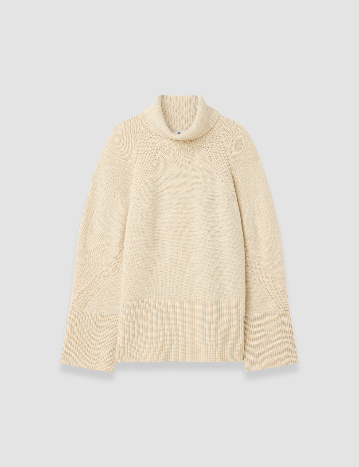 White Loftus Pure Cashmere High Neck Jumper - Joseph