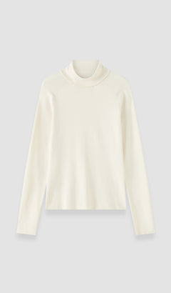 Ivory Lola Silk Stretch High Neck Top - Joseph