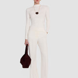 Ivory Lola Silk Stretch High Neck Top - Joseph
