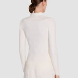 Ivory Lola Silk Stretch High Neck Top - Joseph