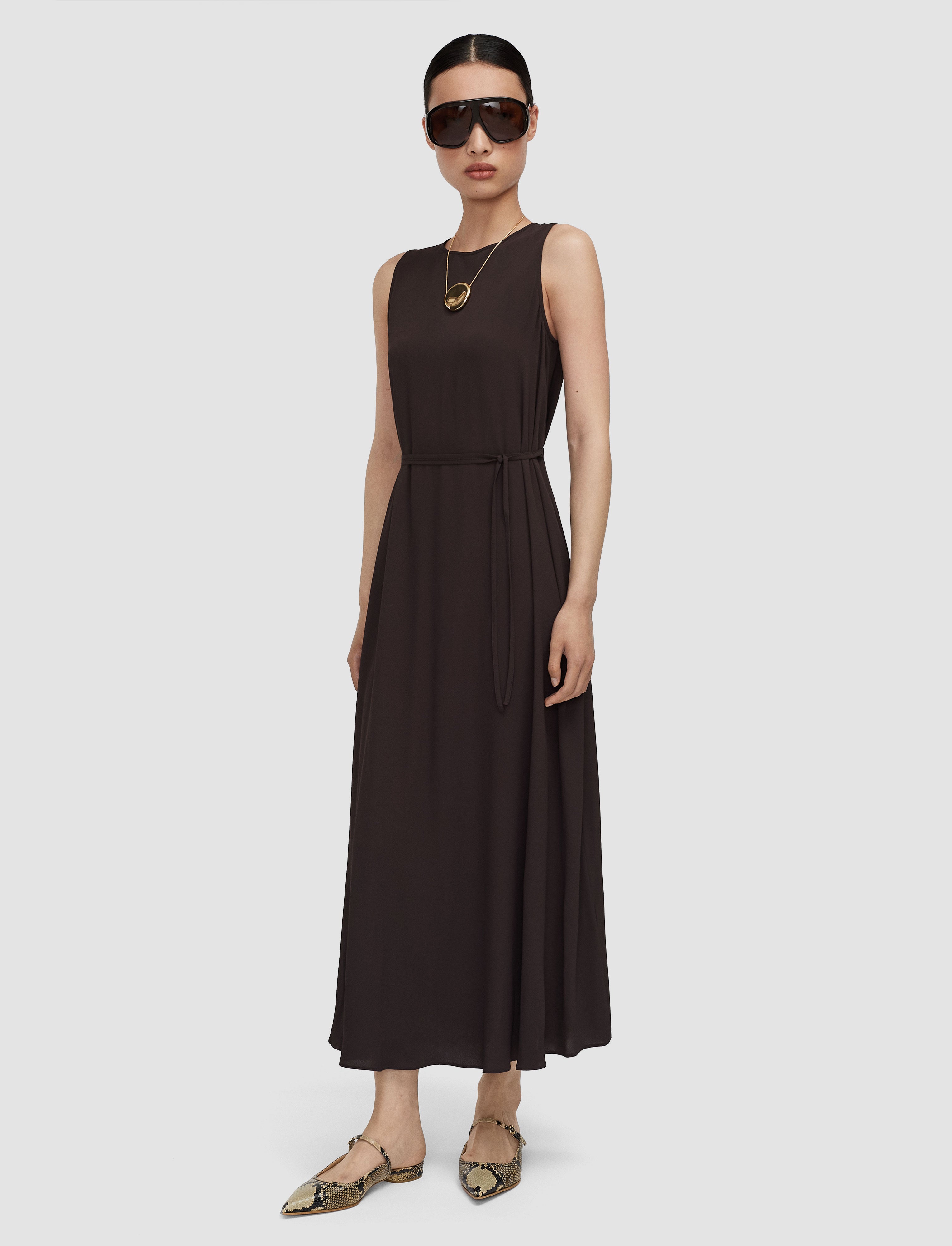brown-lottie-silk-blend-crepe-dress-JOSEPH