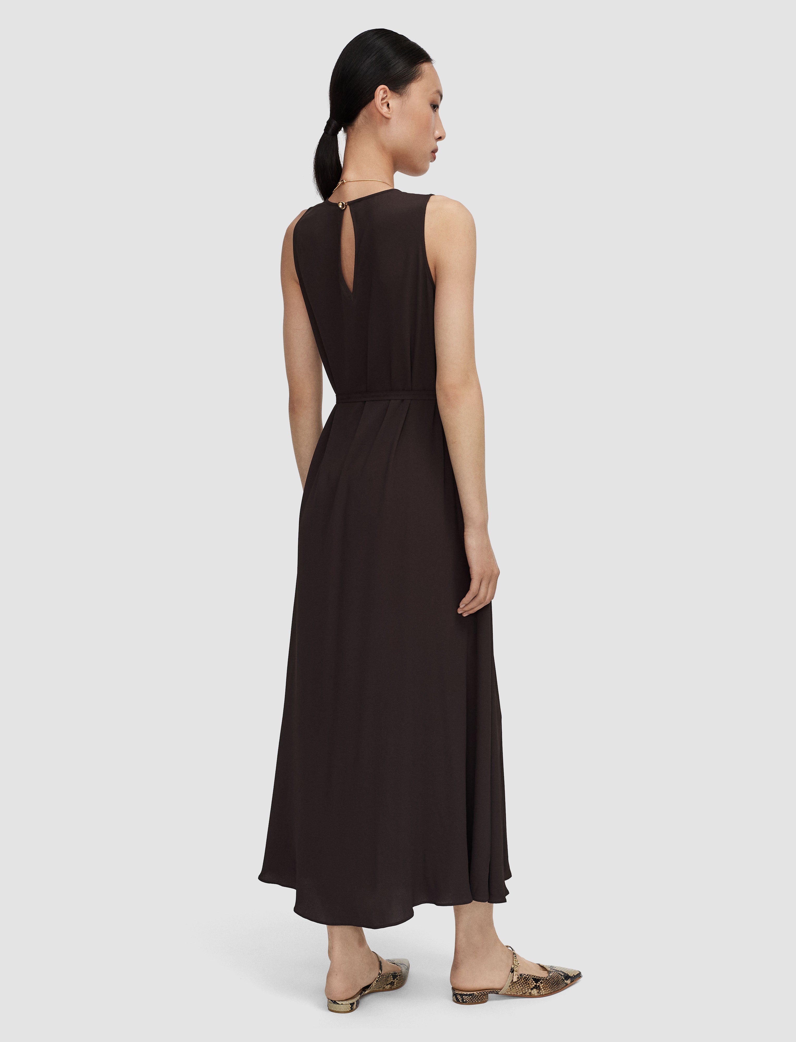 brown-lottie-silk-blend-crepe-dress-JOSEPH