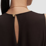 Robe Lottie en crêpe mélangé de soie 