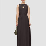 Robe Lottie en crêpe mélangé de soie 