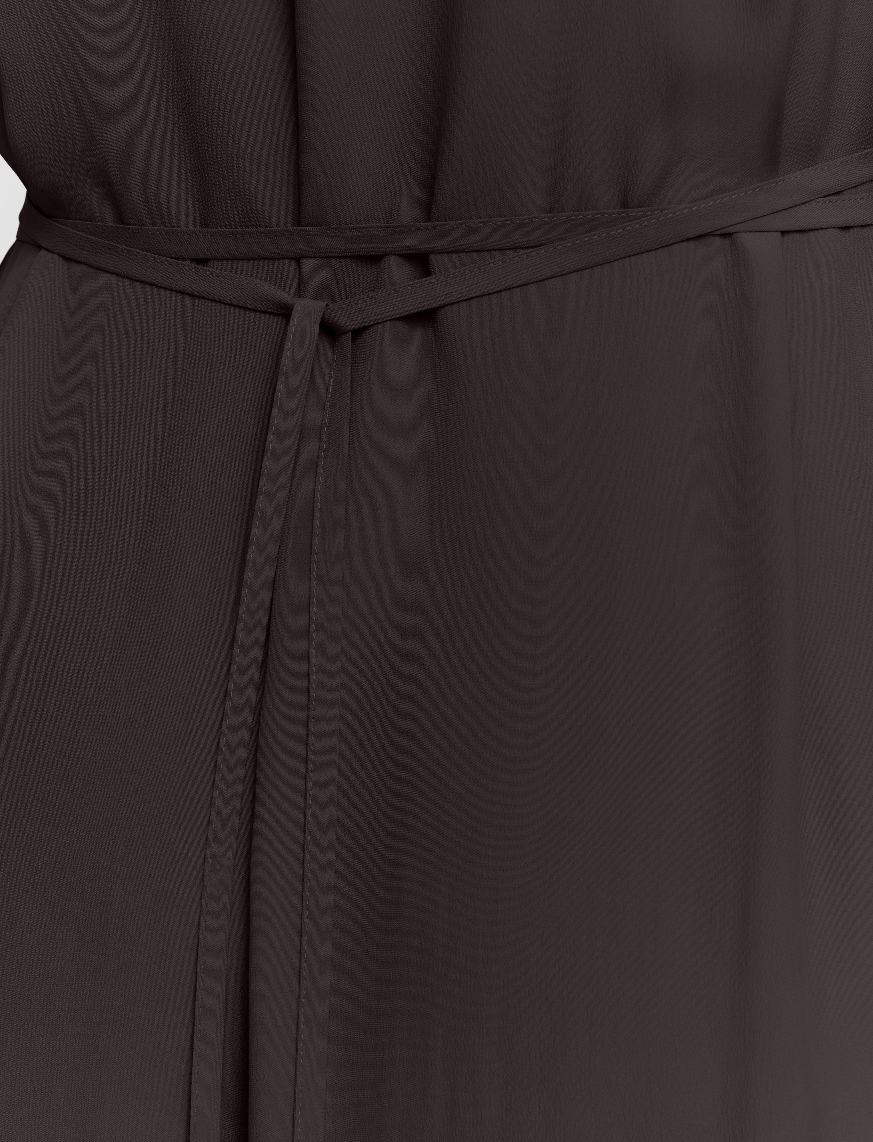 marron-robe-lottie-en-crepe-melange-de-soie-JOSEPH