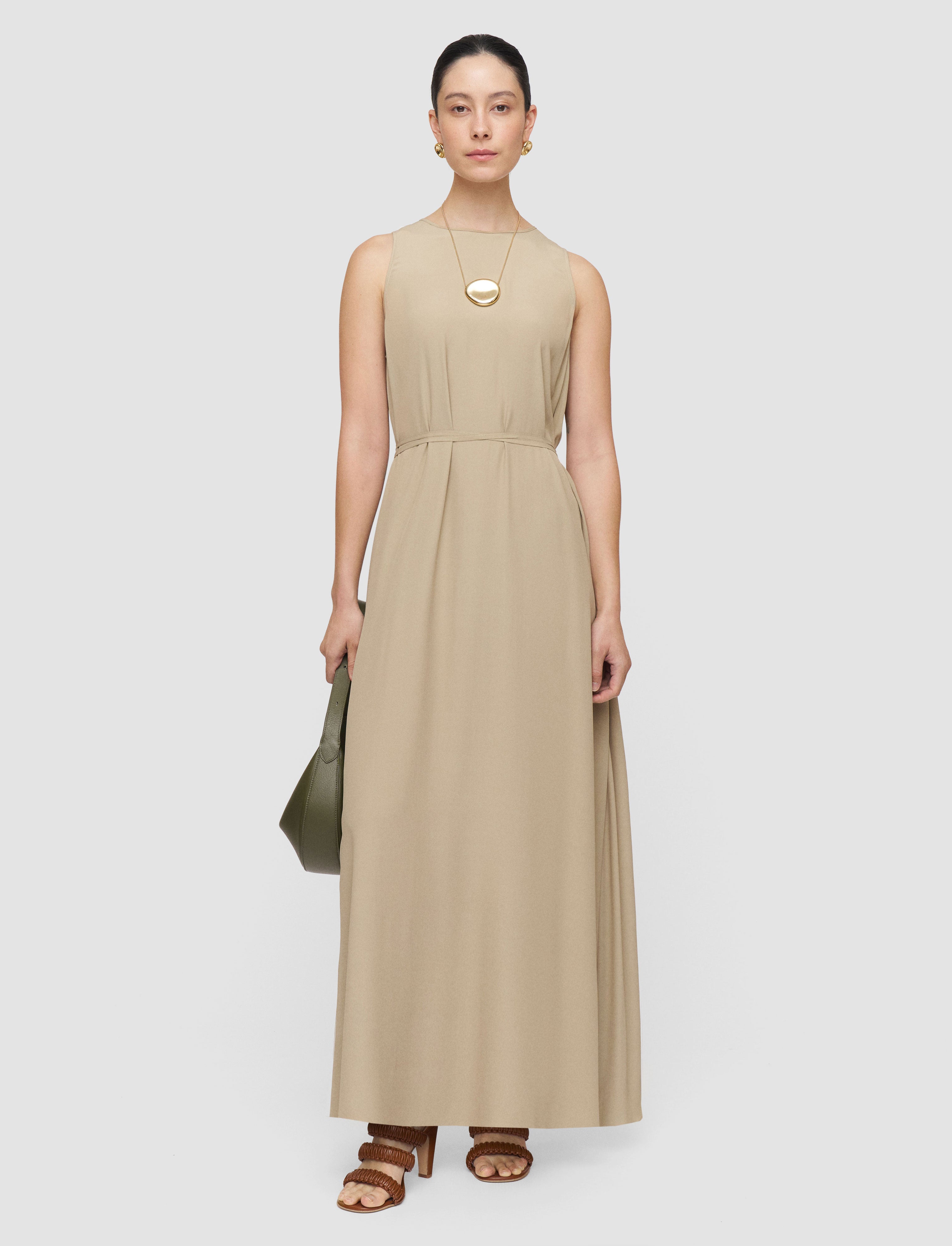 緑-lottie-silk-blend-crepe-ドレス-JOSEPH