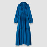 Blue Lotus Textured Silk Dress - Joseph
