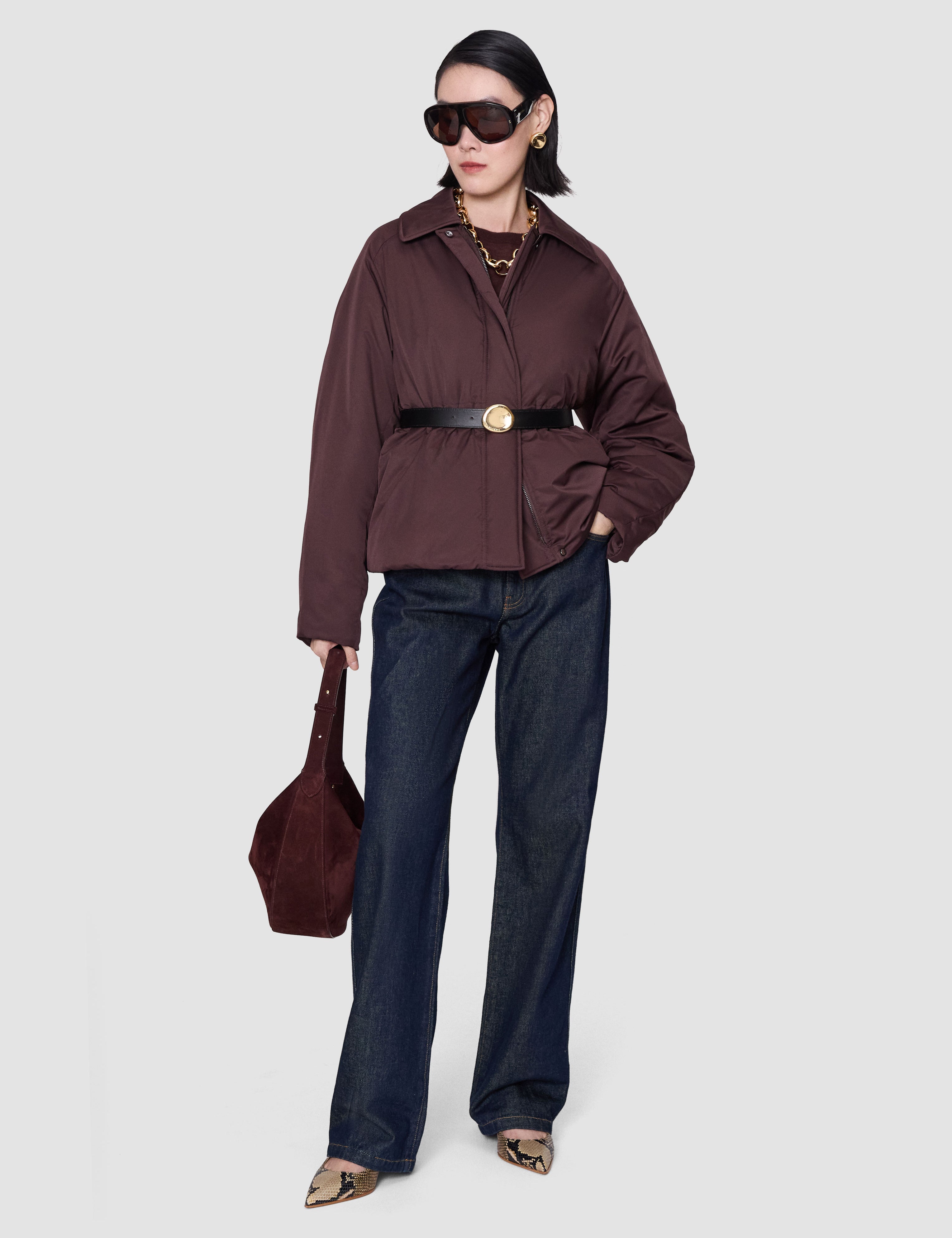 Purple Luca Padded Outerwear Jacket - Joseph