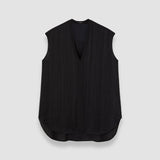 Black Lucien Pleat Jacquard Blouse - Joseph