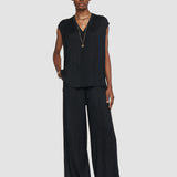 Black Lucien Pleat Jacquard Blouse - Joseph