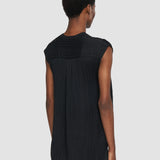 Black Lucien Pleat Jacquard Blouse - Joseph