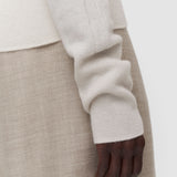 White Lucille Light Pure Cashmere V Neck Jumper - Joseph