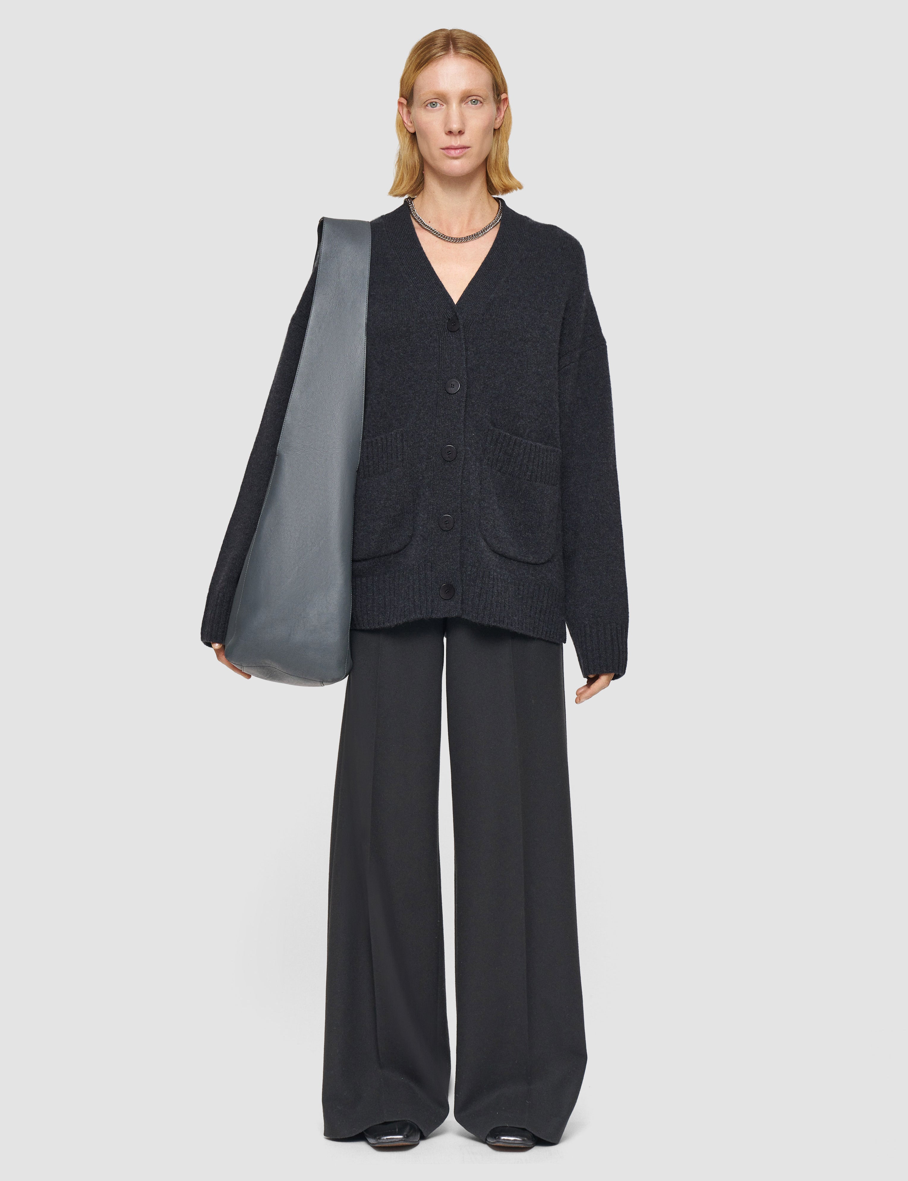 Grey Luxe Cashmere Cardigan - Joseph